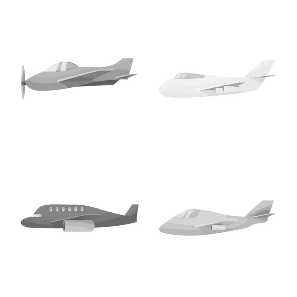 Векторне проектування авіації та логотипу авіакомпанії. Збірка авіаційної та авіаційної векторної піктограми на складі . — стоковий вектор