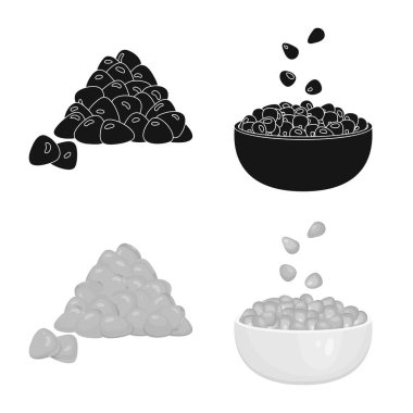 Mısır tarlası ve sebze logosu yalıtılmış nesne. Mısır tarlası ve vejetaryen hisse senedi simgesi web için kümesi.