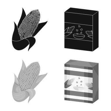 Mısır tarlası ve sebze logo vektör Illustration. Mısır tarlası ve hisse senedi için vejetaryen vektör ikon koleksiyonu.