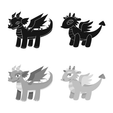 Efsanenin izole nesnesi ve Cadılar Bayramı işareti. Efsane ve tarih stok vektör illüstrasyon seti.