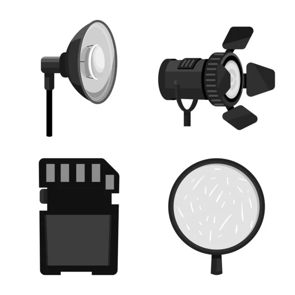 Diseño vectorial de símbolo profesional y accesorios. Colección de icono vectorial profesional y de trabajo para stock . — Vector de stock