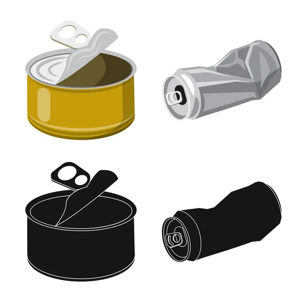 Ilustración vectorial de basura y logotipo basura. Conjunto de basura y vector de residuos icono para stock . — Vector de stock