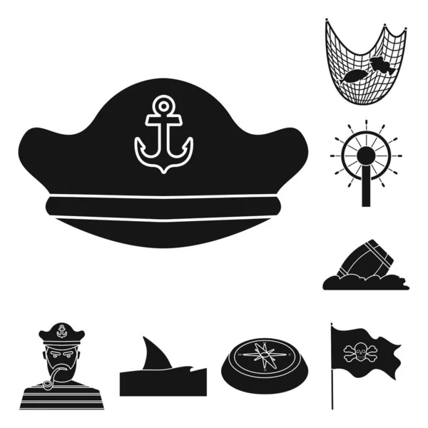 Objeto aislado de viaje e icono de la navegación. Colección de viaje y aventura símbolo de stock para web . — Archivo Imágenes Vectoriales
