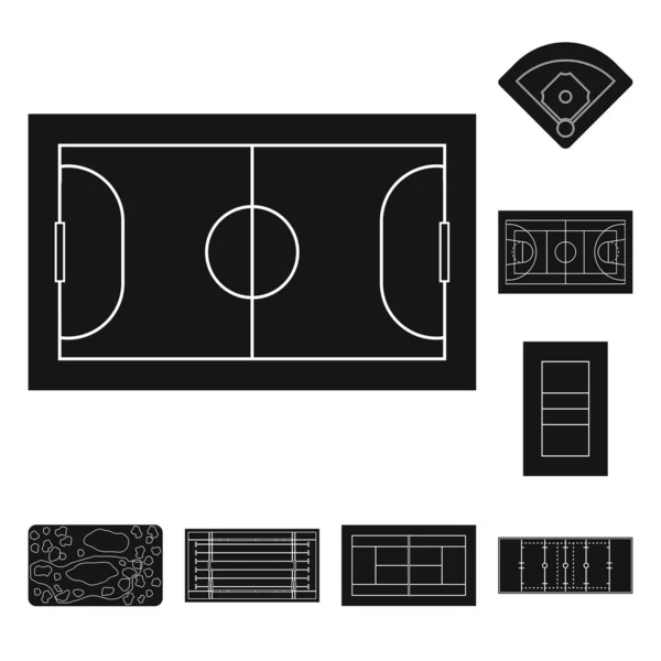 Ilustración vectorial de estrategia y signo de plaza de toros. Conjunto de estrategia y plan de stock símbolo para web . — Archivo Imágenes Vectoriales