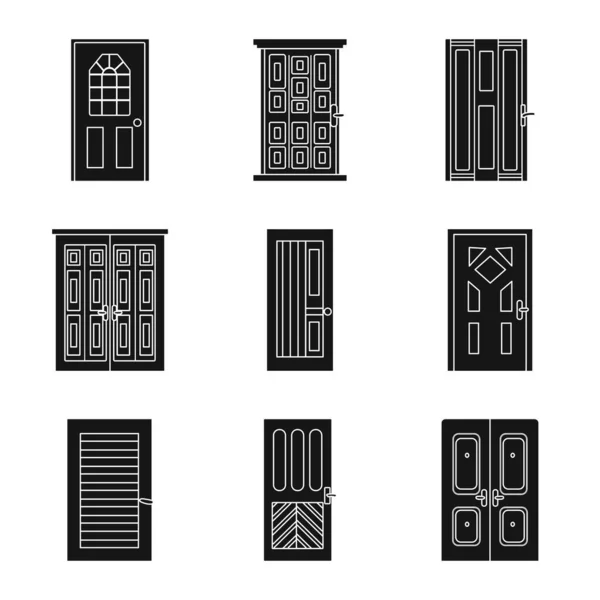 Diseño vectorial del icono decorativo y constructivo. Conjunto de decorativo e interior símbolo de stock para web . — Vector de stock