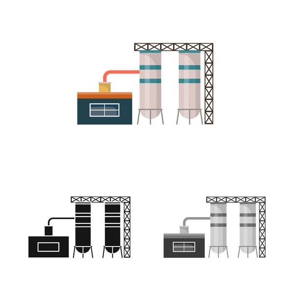 Ilustração vetorial de armazém e logotipo da garagem. Coleta de armazém e estoque de armazenamento ilustração vetorial . — Vetor de Stock