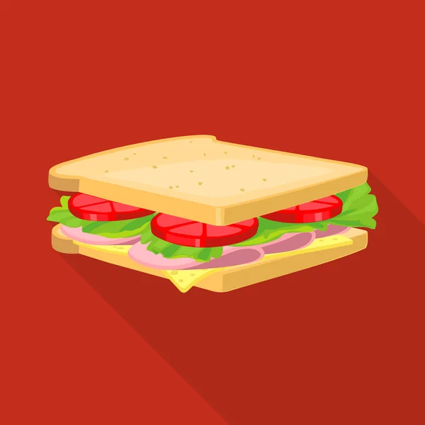 Ilustracja wektorowa hamburgera i chleba. Web element burger i sałata stock wektor ilustracji. — Wektor stockowy