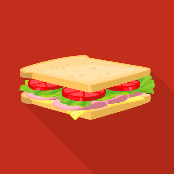 Vector illustration of burger and bread sign. Web element of burger and lettuce stock vector illustration.