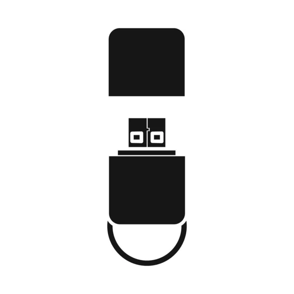 Vector design of usb and memory sign. Graphic of usb and ram stock symbol for web. — ストックベクタ