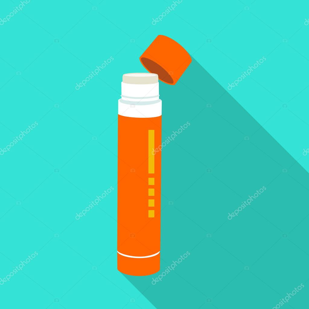 Vector illustration of bottle and stick icon. Graphic of bottle and super stock vector illustration.