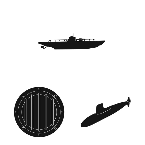 기술 과 함대의 상징으로 고립된 물체입니다. 웹을 위한 기술 과 해군의 주식 상징 수집. — 스톡 벡터