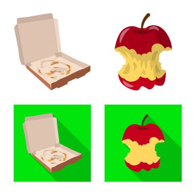 Çöp ve önemsiz sembolü izole nesne. Web için çöp ve atık stok sembolü seti.