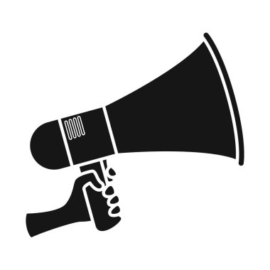 Megafon ve hoparlör ikonunun izole nesnesi. Megafon ve hoparlör stok vektör illüstrasyonunun web ögesi.