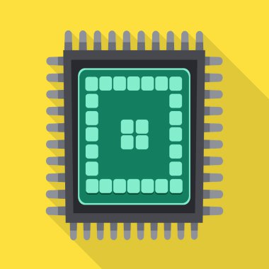 Vector illustration of chip and cpu icon. Graphic of chip and technology stock vector illustration.