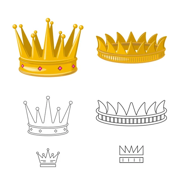 Векторная иллюстрация средневекового и дворянского логотипа. Коллекция средневекового и монархического фондового символа для сети . — стоковый вектор