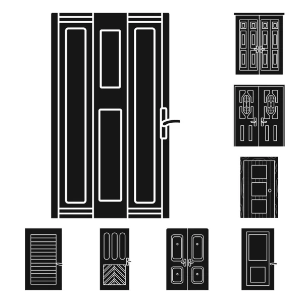 Illustration vectorielle de signes décoratifs et de construction. Collection d'illustrations vectorielles décoratives et intérieures . — Image vectorielle