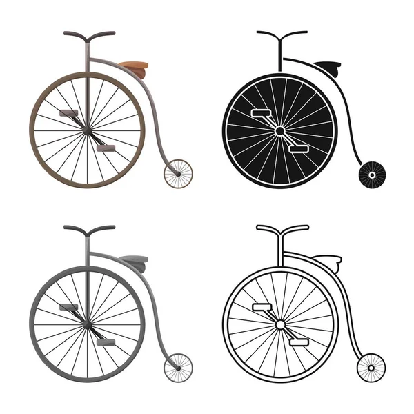 Objet isolé de vélo et vieux signe. Graphique de vélo et symbole de stock de vélo pour le web . — Image vectorielle