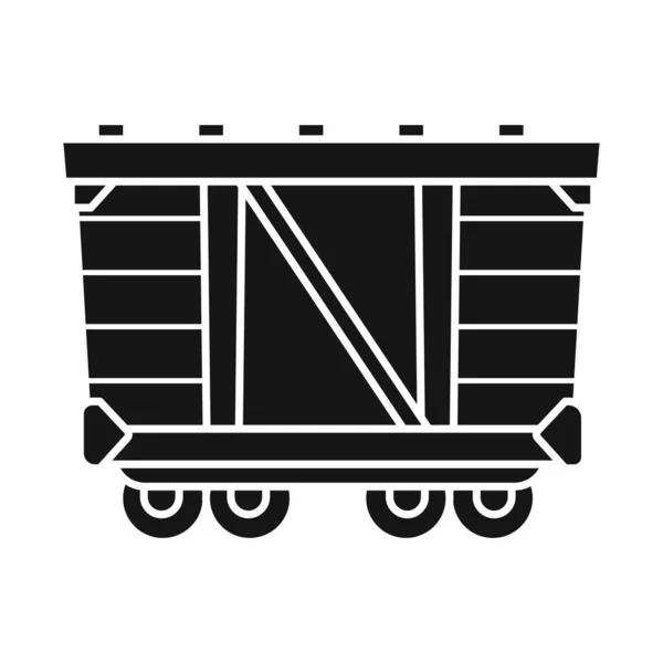 Návrh vektoru symbolu vozu a kontejneru. Web prvek vozu a boxcar skladový symbol pro web. — Stockový vektor