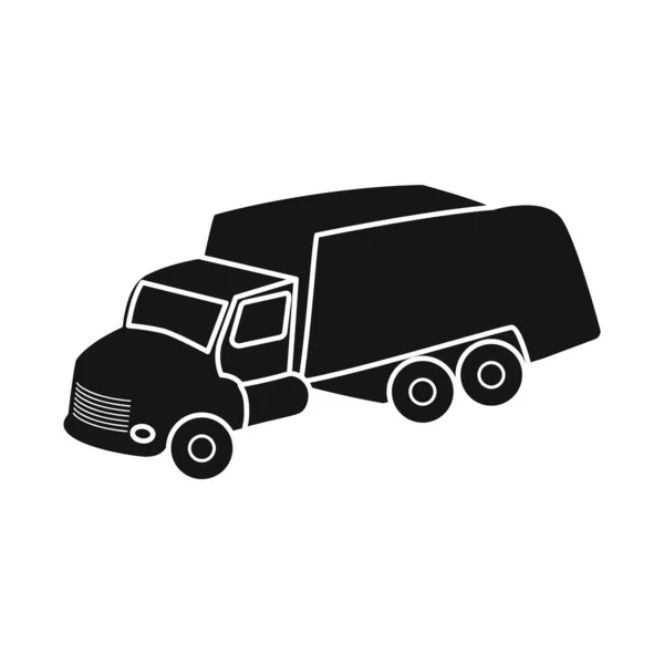 Vektor-Design von LKW und Müllschild. Web-Element des LKW und sauberes Lagersymbol für das Web. — Stockvektor