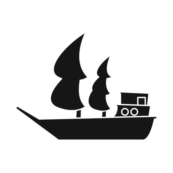 Isolated object of ship and old symbol. Web element of ship and boat vector icon for stock. — Stock Vector