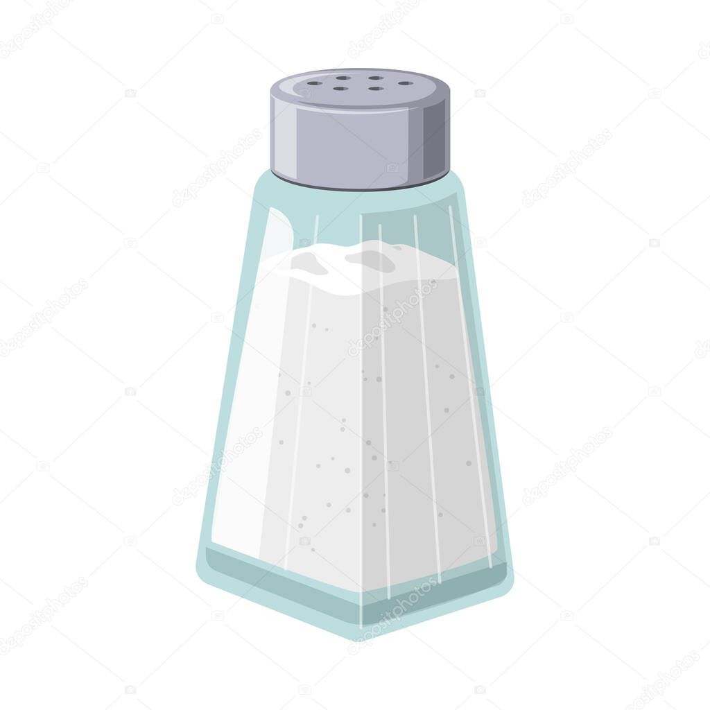 Isolated object of salt and shaker icon. Web element of salt and bottle stock symbol for web.