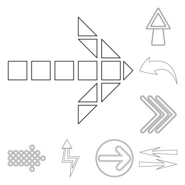 Yalıtılmış nesne öğesi ve ok işareti de olabilir. Hisse senedi için öğe ve yön vektör simge topluluğu.