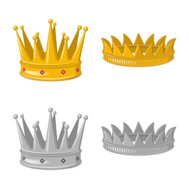 Vektör tasarımı Ortaçağ ve asalet simgesi. Ortaçağ topluluğu ve monarşi hisse senedi simgesi web için.