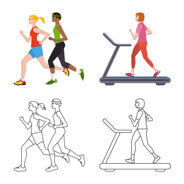 Spor ve kazanan logo vektör Illustration. Spor ve fitness hisse senedi simgesi web için kümesi.