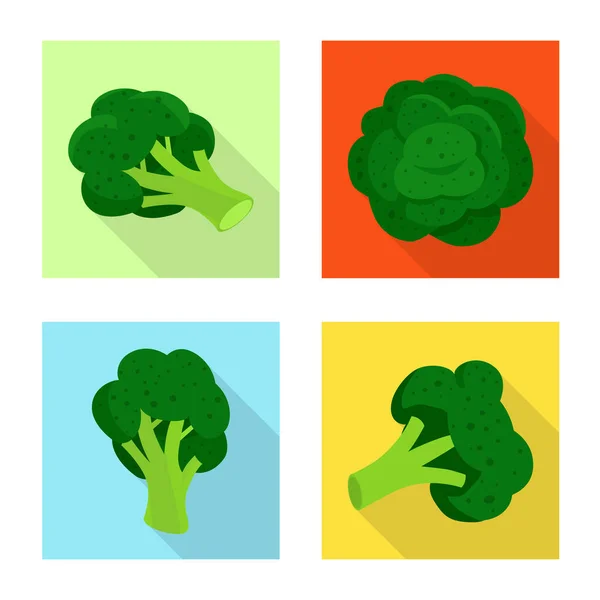 Izolovaný objekt stravování a dietní symbol. Kolekce stravovacích a vegetariánských stock vektorových ilustrací. — Stockový vektor