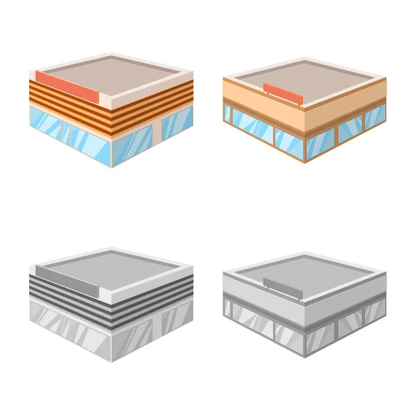 Izolowany obiekt i symbol miejski. Kolekcja i symbol magazynu dla sieci. — Wektor stockowy
