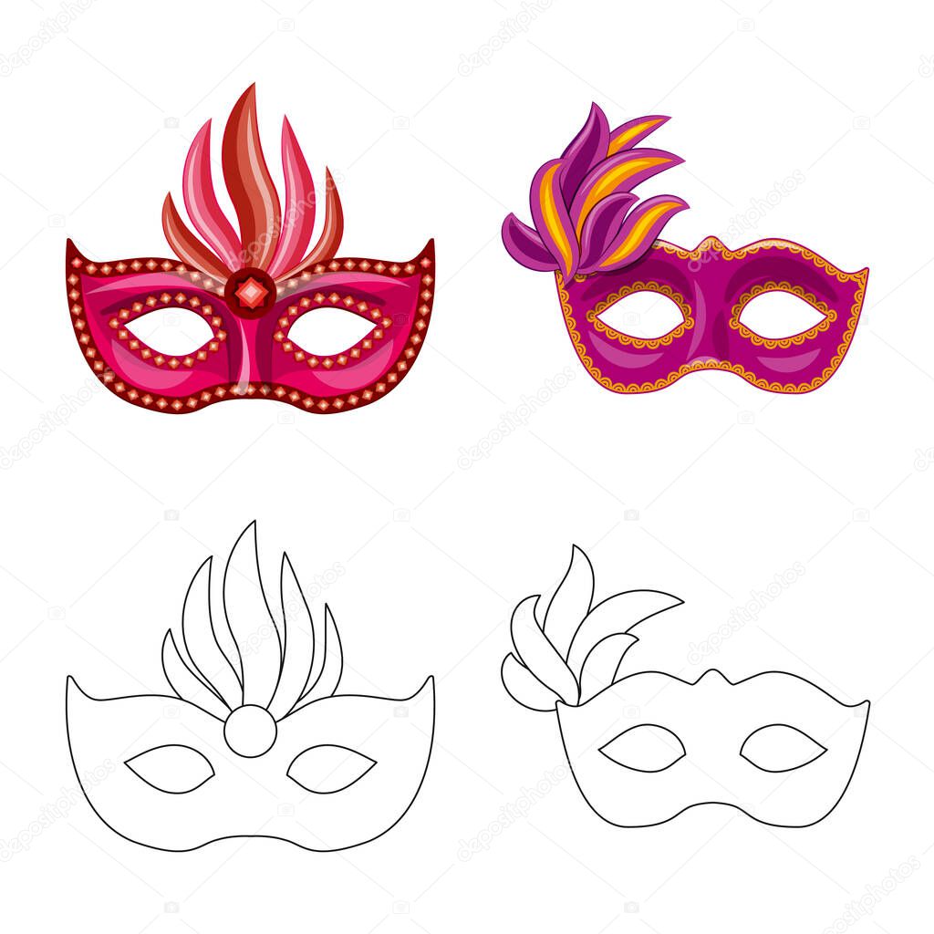 Vector design of luxury and celebration logo. Collection of luxury and hide stock vector illustration.