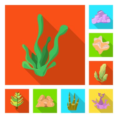 Biyolojik çeşitlilik ve doğa sembolü vektör tasarımı. Stok için biyolojik çeşitlilik ve yaban hayatı vektör simgesi koleksiyonu.