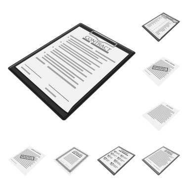 İzole edilmiş parmak izi ve ofis sembolü. Stok için yazdırma ve reklam vektör simgesi.