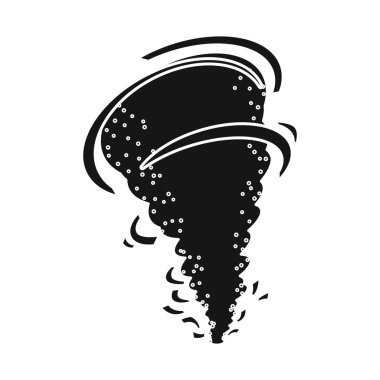 Kasırga ve su işareti izole edilmiş. Hortum grafiği ve web için fırtına sembolü.