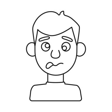 Erkeğin izole nesnesi ve kahkaha ikonu. Erkek koleksiyonu ve komik hisse senedi vektörü çizimi.