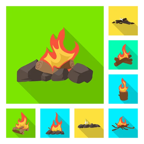 Vector illustration of danger and tourism icon. Collection of danger and hiking vector icon for stock. — Stock Vector