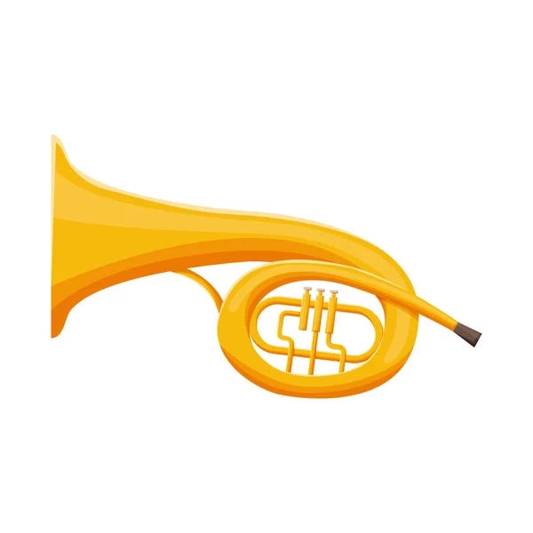 Ilustración vectorial del símbolo de corneta y trompeta. Elemento web de la corneta y el viento símbolo de stock para web. — Vector de stock