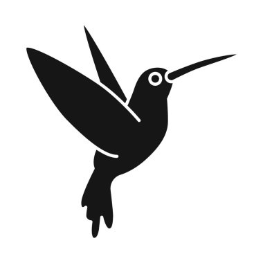 Sinek kuşu ve kuş logosunun izole nesnesi. Sinek kuşu koleksiyonu ve ağ için uçan stok sembolü.