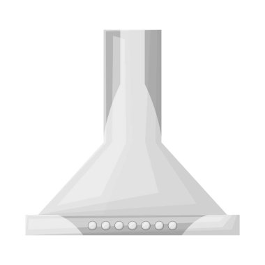 Menzil ve kaput sembolünün vektör çizimi. Stok için aralık ve fan vektör simgesi web ögesi.