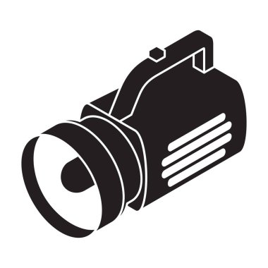 El feneri vektör simgesi. Siyah vektör simgesi beyaz arka plan fenerinde izole edildi.