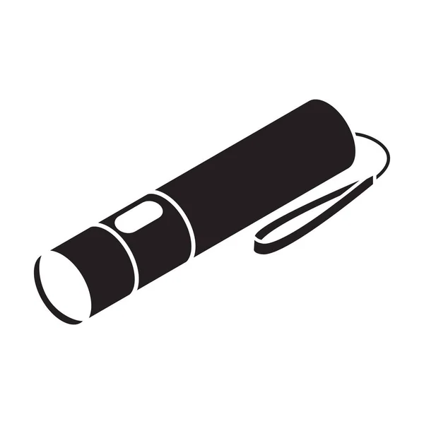 Icono del vector de la linterna icon.Black aislado en la linterna de fondo blanco . — Vector de stock