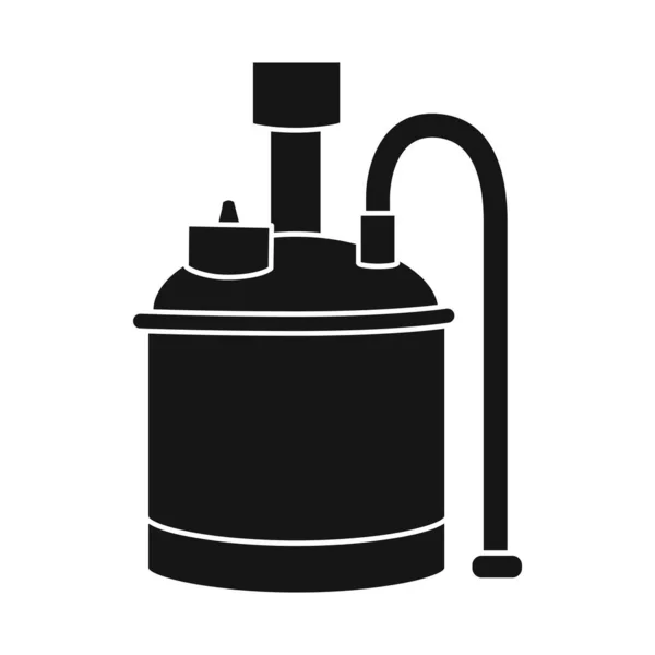 Векторный дизайн пива и машинного символа. Веб-элемент пивной и алембической векторной иконки на складе . — стоковый вектор