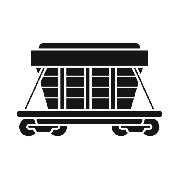 Vektordesign von Waggon und Behältersymbol. Grafik von Waggon und Kastenwagen Aktiensymbol für Web. — Stockvektor