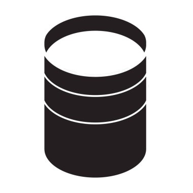 Kova boyası vektör simgesi. Siyah vektör simgesi beyaz arkaplan boyası üzerinde izole edilmiş..