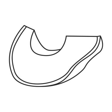 Avokado vektör simgesi. Çizgi vektör simgesi beyaz arkaplan avokadosunda izole edildi.