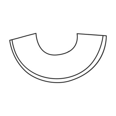 Avokado vektör simgesi. Çizgi vektör simgesi beyaz arkaplan avokadosunda izole edildi.