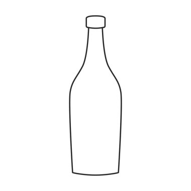 Şişe ayçiçeği yağ vektör simgesi. Çizgi vektör simgesi beyaz arkaplan ayçiçeği yağı şişesinde izole edildi.