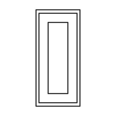 Kapı vektör simgesi. Beyaz arkaplan kapısında çizgi vektör simgesi izole edildi .