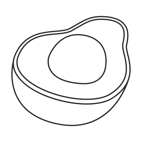 Icono de vector de aguacate. Icono de vector de línea aislado sobre fondo blanco aguacate . — Archivo Imágenes Vectoriales