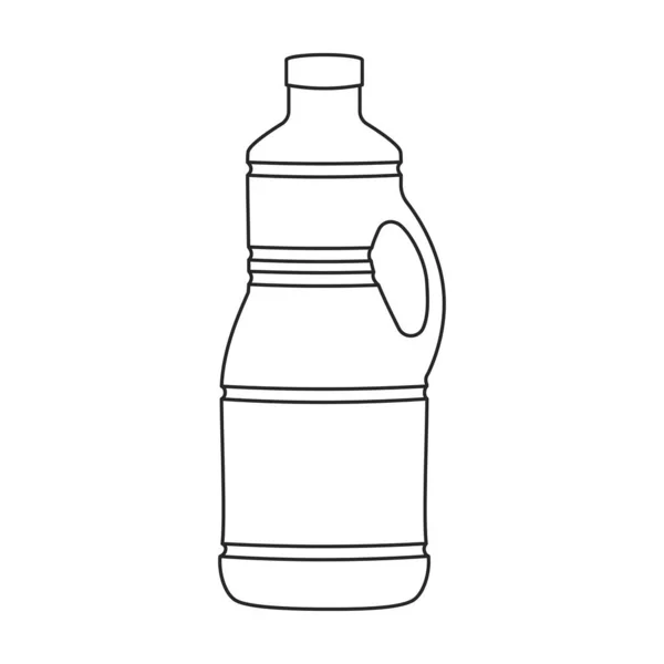 Flaska solrosolja vektor ikon.Line vektor ikon isolerad på vit bakgrund flaska solrosolja. — Stock vektor